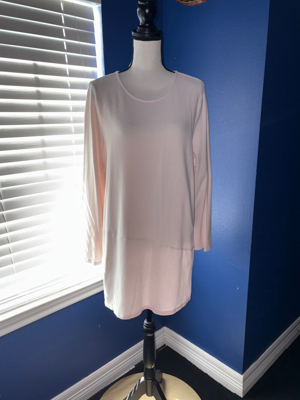 J.Jill Soft Touch Cotton Long Sleeve Shirt – Light Pink – Size XL – EUC